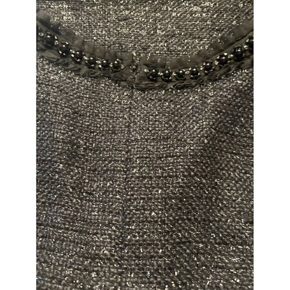Talbots NWT Tweed Black Pearl Shift Dress Short Sleeve Size 14 - Picture 7 of 10